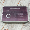 Grafting Stitch Instruction Tin Dark Purple | Deep Hinged Small Rectangular Aluminium Tin