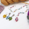 Row Counter - Sweetie Squares Numbered 99 Row Chain Counter for Knitting- SIZE 4mm OR 7mm with 2 stitch markers | Atomic Knitting