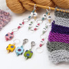 Row Counter - Sweetie Squares Numbered 99 Row Chain Counter for Knitting- SIZE 4mm OR 7mm with 2 stitch markers | Atomic Knitting