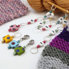 Row Counter - Sweetie Squares Numbered 99 Row Chain Counter for Knitting- SIZE 4mm OR 7mm with 2 stitch markers | Atomic Knitting