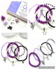 Lilac - Beaded Bracelet Making Kit - 5 Stacking Bracelets (Age 6+)