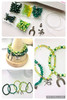 Green - Horses - Beaded Bracelet Making Kit - 5 Stacking Bracelets (Age 6+)