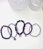 Purples - Dog - Beaded Bracelet Making Kit - 5 Stacking Bracelets (Age 6+)