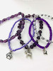 Purples - Dog - Beaded Bracelet Making Kit - 5 Stacking Bracelets (Age 6+)