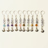 Counting Stitch Markers Gemstone & Silver Shell Knitting | Numbered Stitch Markers - MYM set of 10-100