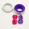 3 Stitch Keeper Holder Cords | 1 x 150cm 2 x 50cm & 4 Knitting Stitch Stoppers with Tin | CHOOSE COLOUR | Atomic Knitting