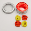 3 Stitch Keeper Holder Cords | 1 x 150cm 2 x 50cm & 4 Knitting Stitch Stoppers with Tin | CHOOSE COLOUR | Atomic Knitting