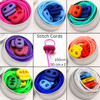 3 Stitch Keeper Holder Cords | 1 x 150cm 2 x 50cm & 4 Knitting Stitch Stoppers with Tin | CHOOSE COLOUR | Atomic Knitting