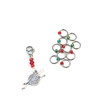 Green/Red Dual Increase & Decrease Stitch Markers with Clip On Removable Progress Marker - 4mm - Set of 11