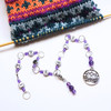 Row Counter - Amethyst & Lotus Flower Numbered 99 Row Chain Counter for Knitting- SIZE 4mm OR 7mm | Atomic Knitting