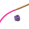 Stitch Keeper Holder Cord 120cm Neon Pink Cord and Tin with 2 Knitting Stitch Stoppers - to fit needles 3 - 7mm