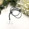 Waves Aluminium Portuguese Knitting Double Pin with Adjustable Necklace