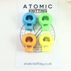 4 'RETRO' MIX Stitch Locker Cord Stop Cable Lock for Circular Knitting Needle up to 5mm | Atomic Knitting