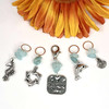 Stitch Markers- Dreaming of the Sea - Knitting and Crochet Options Available - MYM set of 5 for knitting and crochet