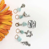 Stitch Markers- Dreaming of the Sea - Knitting and Crochet Options Available - MYM set of 5 for knitting and crochet