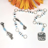 Row Counter - Dreaming of the Sea Numbered 99 Row Chain Counter for Knitting- SIZE 4mm OR 7mm | Atomic Knitting