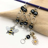 Row Counter - Bumble Bee & Daisy 99 Row Chain Counter for Knitting- SIZE 4mm OR 7mm | Atomic Knitting
