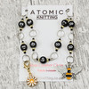 Row Counter - Bumble Bee & Daisy 99 Row Chain Counter for Knitting- SIZE 4mm OR 7mm | Atomic Knitting