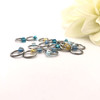 20 Stitch Markers BEACHY Glass Jewel Knitting Ring Stitch Markers | Choose Size - 4mm or 6.5mm | UK Made