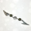 Unakite Gemstone & Silver Tree Beaded Shawl/Cardigan Holder Clip Fastener