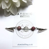Rhodanite Gemstone & Silver Tree Beaded Shawl/Cardigan Holder Clip Fastener - 11cm
