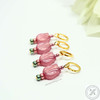 Vintage Pink Tulip Knitting Stitch Markers Set of 4 - Make Your Mark