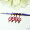 Vintage Pink Tulip Knitting Stitch Markers Set of 4 - Make Your Mark