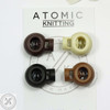 4 'Latte Mix' MIX Stitch Locker Cord Stop Cable Lock for Circular Knitting Needle up to 5.5mm | Atomic Knitting
