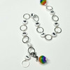 Row Counter - Rainbow Stripe Minimal 99 Row Chain Counter for Knitting- SIZE 4mm OR 7mm | Atomic Knitting