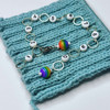 Row Counter - Rainbow Stripe Minimal 99 Row Chain Counter for Knitting- SIZE 4mm OR 7mm | Atomic Knitting