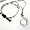 Silver Orbit Aluminium Portuguese Knitting Pin with Adjustable Necklace
