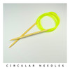 1 x 100cm Circular Knitting Needle with flexible colour cord | UK Sizes | Choose Size
