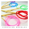 1 x 100cm Circular Knitting Needle with flexible colour cord | UK Sizes | Choose Size