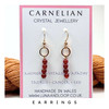 Red Carnelian Circle Gold Earrings