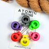6 'Little Rainbow' MIX 5.5mm Stitch Locker Cord Stop for Circular Knitting Needles | Atomic Knitting