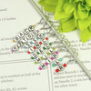 Brights - Instructional Knitting Abbreviation Stitch Markers - Black on Silver - Choose rings or clasps |k2tog ssk inc dec