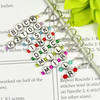 Brights - Instructional Knitting Abbreviation Stitch Markers - Black on Silver - Choose rings or clasps |k2tog ssk inc dec back m1r m1l l r
