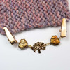 Golden Tree & Champagne Maple Leaf Sweater Cardigan Shawl Clip Pin Fastener UK
