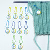 Mix & Match - 'Azure' Knitting Needle Identifier Numbered WIP Marker