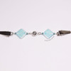 Art Deco Style White Aqua Sweater Cardigan Shawl Clip Pin Fastener UK