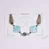 Art Deco Style White Aqua Sweater Cardigan Shawl Clip Pin Fastener UK