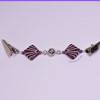 Art Deco Style Amethyst & Silver Sweater Cardigan Shawl Clip Pin Fastener UK