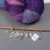 Silver Holiday Theme Crochet Knitting Stitch Markers - Set of 7
