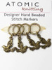 Bronzed Flying Bird Stitch Marker - Set of 4 Bronzed Flying Bird Stitch Marker - Set of 4