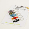 Mixed Oval Silver Glass Stitch Markers - MYM set of 5