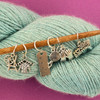 Silver Knitting Set Stitch Markers - Set of 6