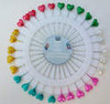 Multicolour Heart Long Pin Wheel - 30 x 5.5cm pins