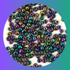 Seed Beads 6/0 - Irridescent Purple Green Blue colour with foil lining - 10g
