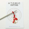 New! Toadstool Knitting Needle Holder to fit up to 4mm needles