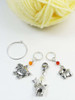NEW! Sheep Flock & Sunrise Crystal Knitting Stitch Markers - set of 3